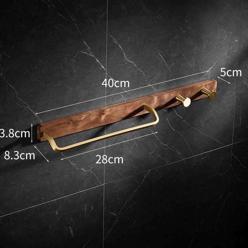 

Ореховая вешалка для полотенец в ванную комнату, скандинавская штанга для полотенец в ванную комнату, крючок для полотенец, креативная вешалка для полотенец из массива дерева