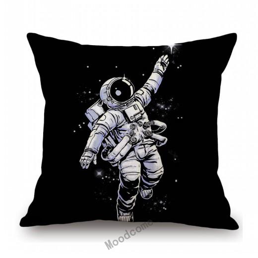 Universe Galaxy Planets Mars Venus Jupiter Astronaut Print Sofa Throw Pillow Cover Restaurant Bookstore Decoration Cushion Cover