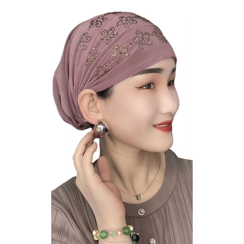 Delicate Hot Drill Acrylic Breathable Eco-Friendly All Seasons Daily Commute Versatile Female Cap