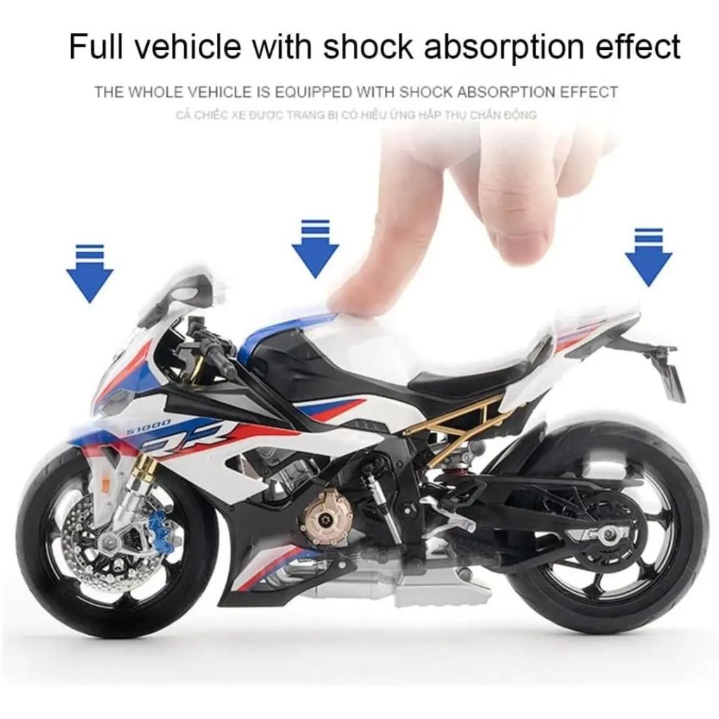 1/9 Scale BMW S1000RR Adult Die Casting Motorcycle Model Gift Series Vehicles Collectible Moto Toys Gift Collection