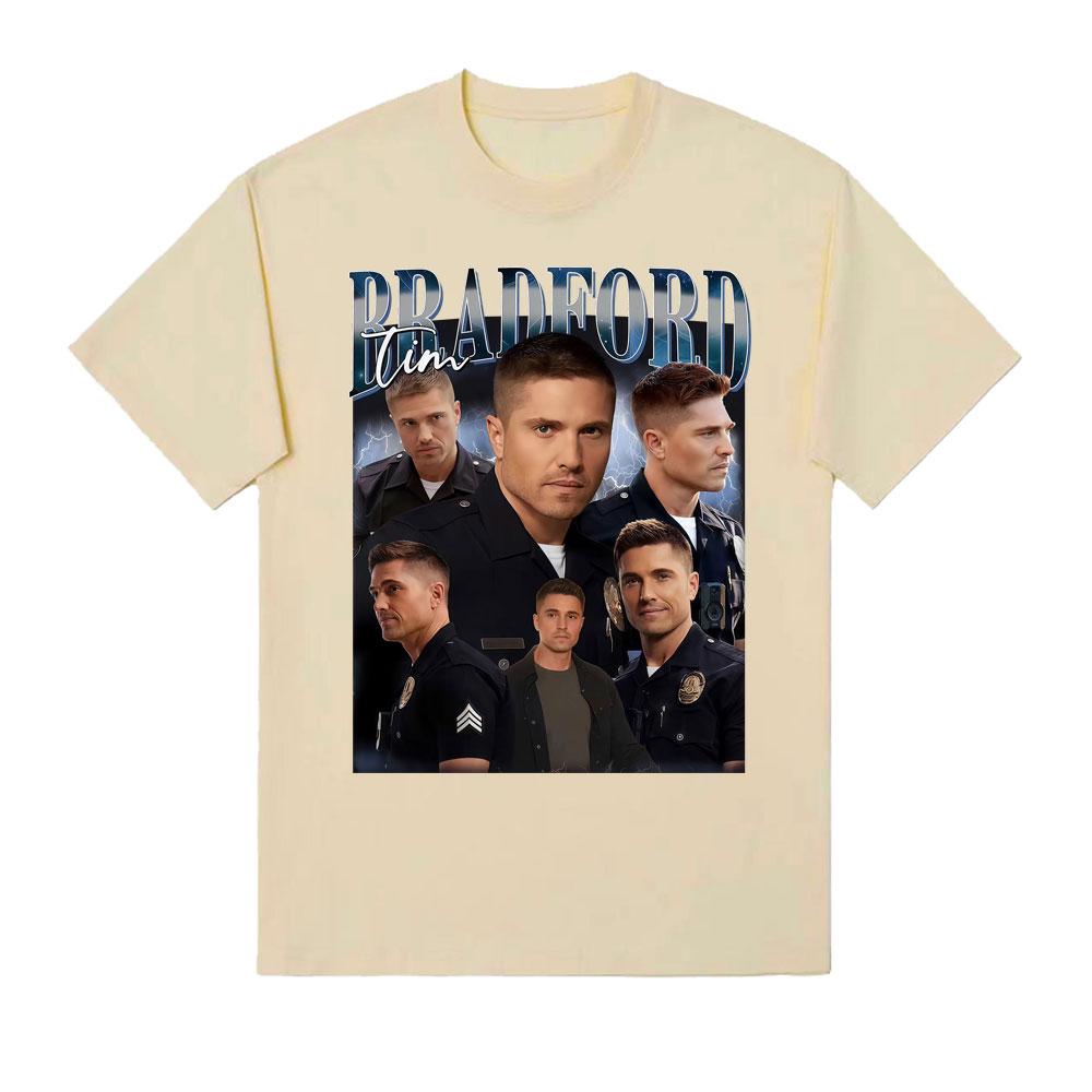 Tim Bradford The Rookie Vintage 90s Movie Pattern Unisexs Tshirt Fashion Hip Hop Oversized Tshirt Comfortable Cotton Tshirt
