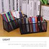 3/4/5/6 Grids Mesh Desk Organizer Metal Pencil Holder Multifunctional Pen Storage Box  For Students