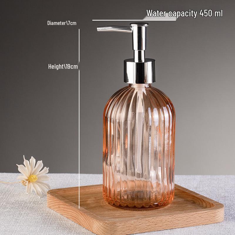 Glass Pump Bottle for Hand Soap, Shower Gel, Lotion, and Shampoo