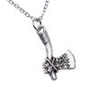 Hammered Horseshoe Pendant Necklace Western Cowboy Lucky Charm 40cm Short Chain