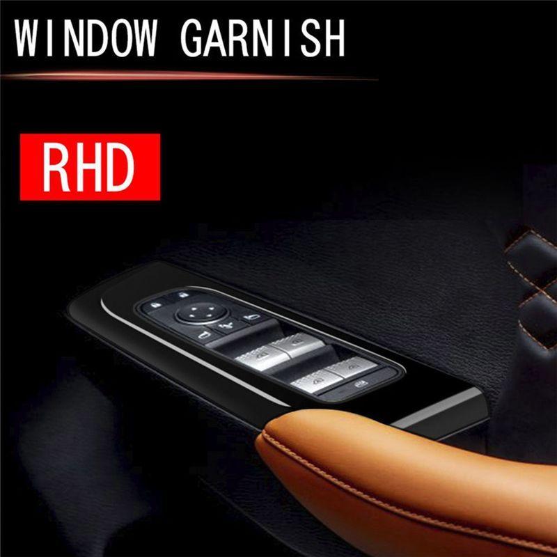 4Pcs Black Car Door Window Lift Button Panel Cover Interior Door Panels Trim For Outlander + RHD Accessories