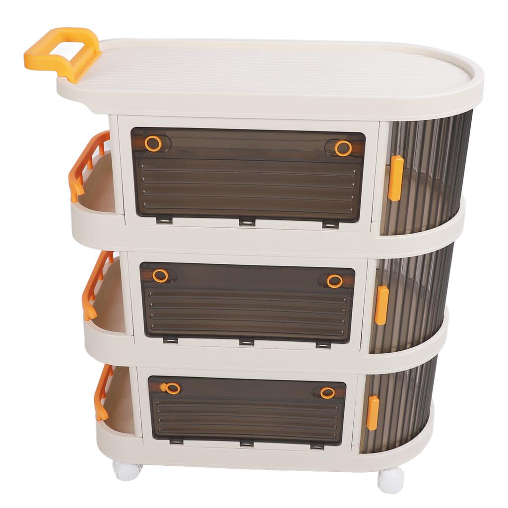 Rolling Utility Cart Multi Tier Large Capacity Easy To Install Multifunction Rolling Storage