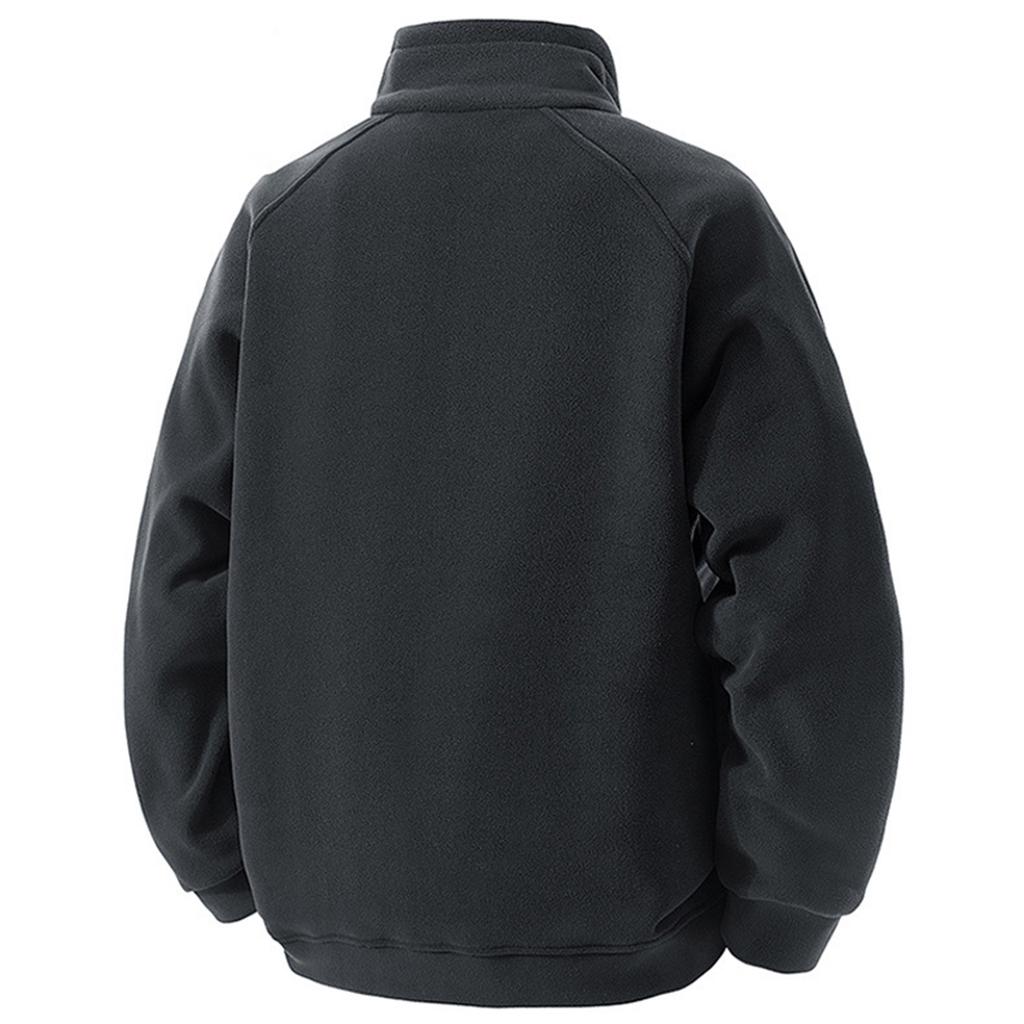Men's Jacket with Stand Collar, Warm Outdoor Coat for Fall and Winter