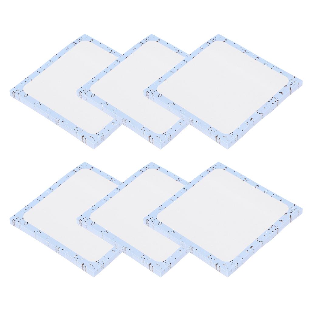 6/12Packs Cute Sticky Notes 75x75mm 50Sheets/Pack Sticky Notes Self-Stick Notes Pads with Lines Office Message Stickers 4Colors