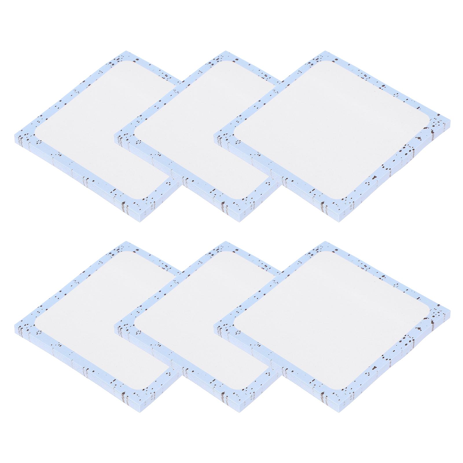 6/12Packs Cute Sticky Notes 75x75mm 50Sheets/Pack Sticky Notes Self-Stick Notes Pads with Lines Office Message Stickers 4Colors