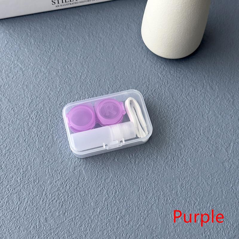

Portable Transparent Plastic Contact Lens Case With Tweezers Remover Tool Eye Lenses Holder Simple Design Box For Storage