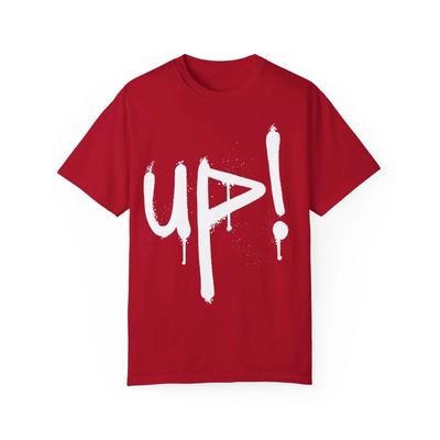 En haut! Citation Style Art Urbain Graffiti :: T-shirt unisexe teint en pièce