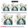 2pcs,2D Plane Printing Contemporary Curtains Peacock Elegance(2) Durable Polyester (without Rod) Gifts Ldeal for Living Room and