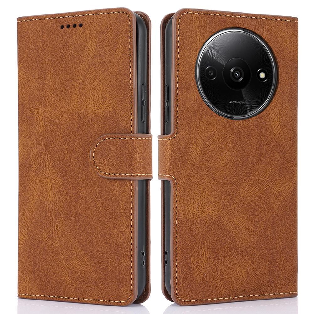 For Xiaomi Redmi A3/Poco C61 4G Cell Phone Cases Magnetic Clasp Leather Stand Cover