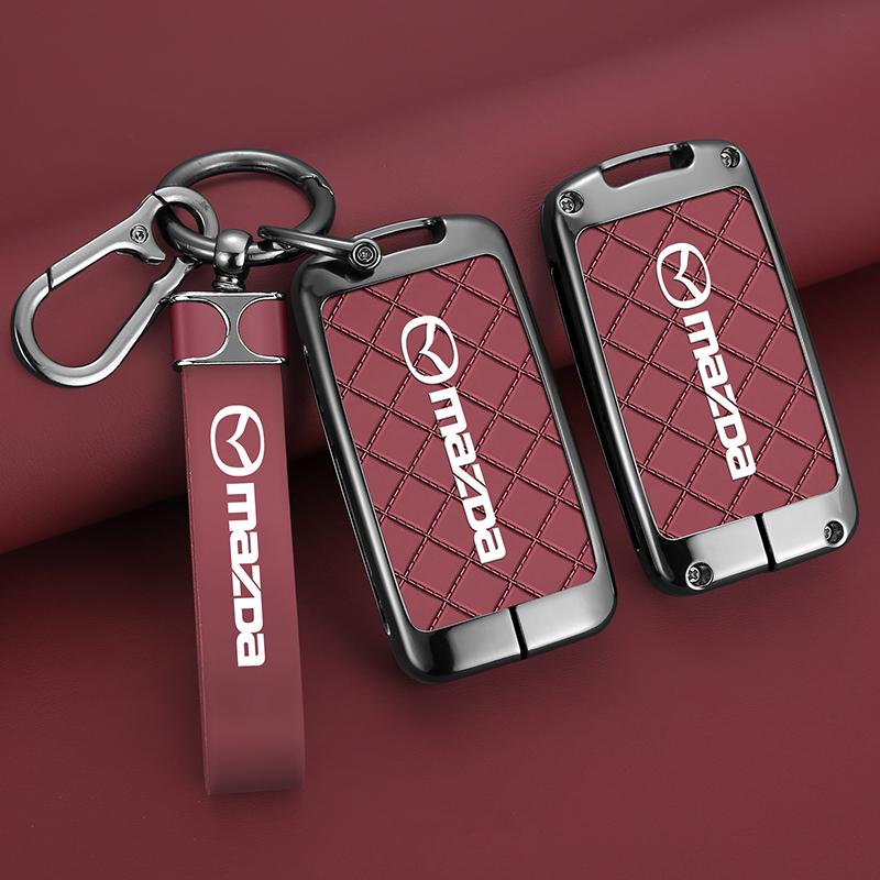 AAEZ1 Zi Alloy Car Key Remote Control Protective Case For Mazda Axela Atenza 3 2 6 CX3 CX5 CX30 CX8 CX9 MX5 RX7 RX8