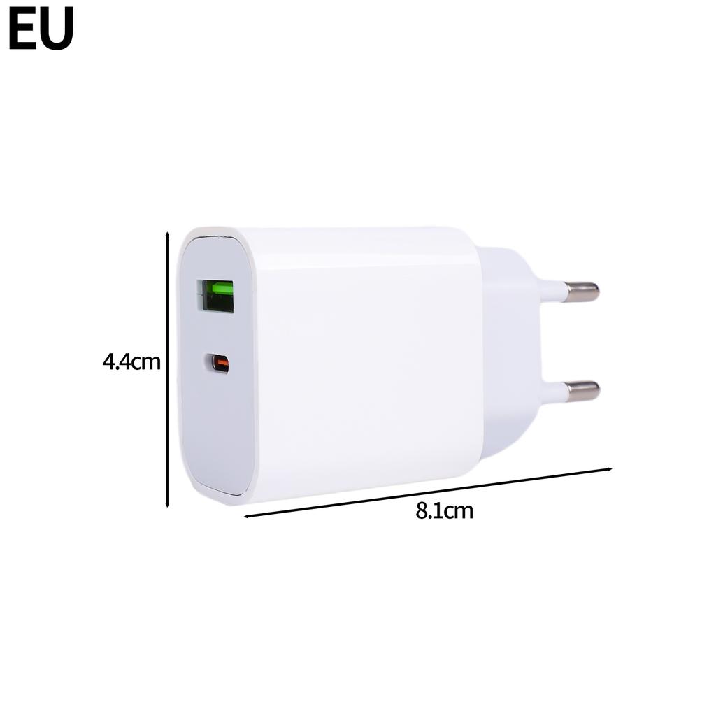 5V USB C Wandladegerät Block 20W Dual Port PD Power Typ C Ladeanschluss Für iPhone iPad Samsung Galaxy Xiaomi Schnellladegerät