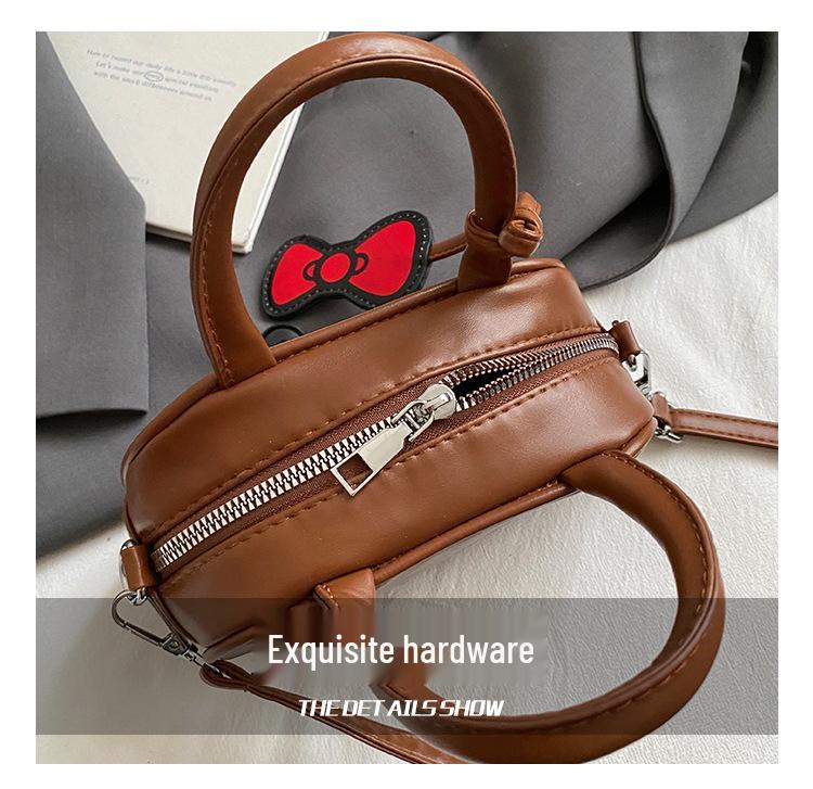 Cartoon Kitten Crossbody Bag for Kids - Mini Bow Shoulder Bag for Girls