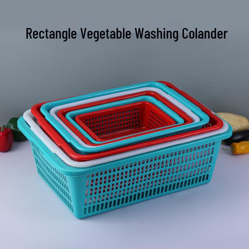 Rectangular Kitchen Colander Basket - Green, 2-Pack