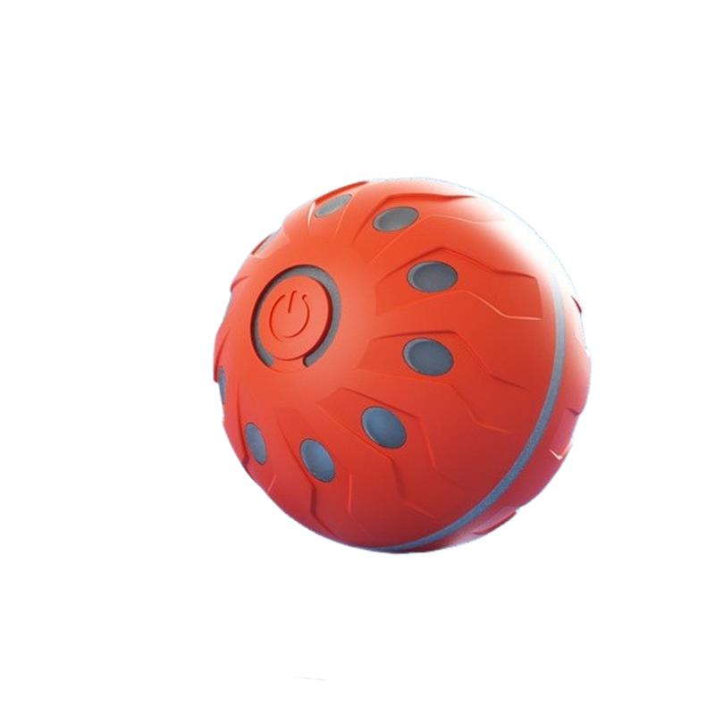 Automatic Bouncing Rolling Toy Ball Smart Interactive Dog Toy Ball Electronic Pet Toy Ball USB With RGB Lights Puppy Cat Product красный