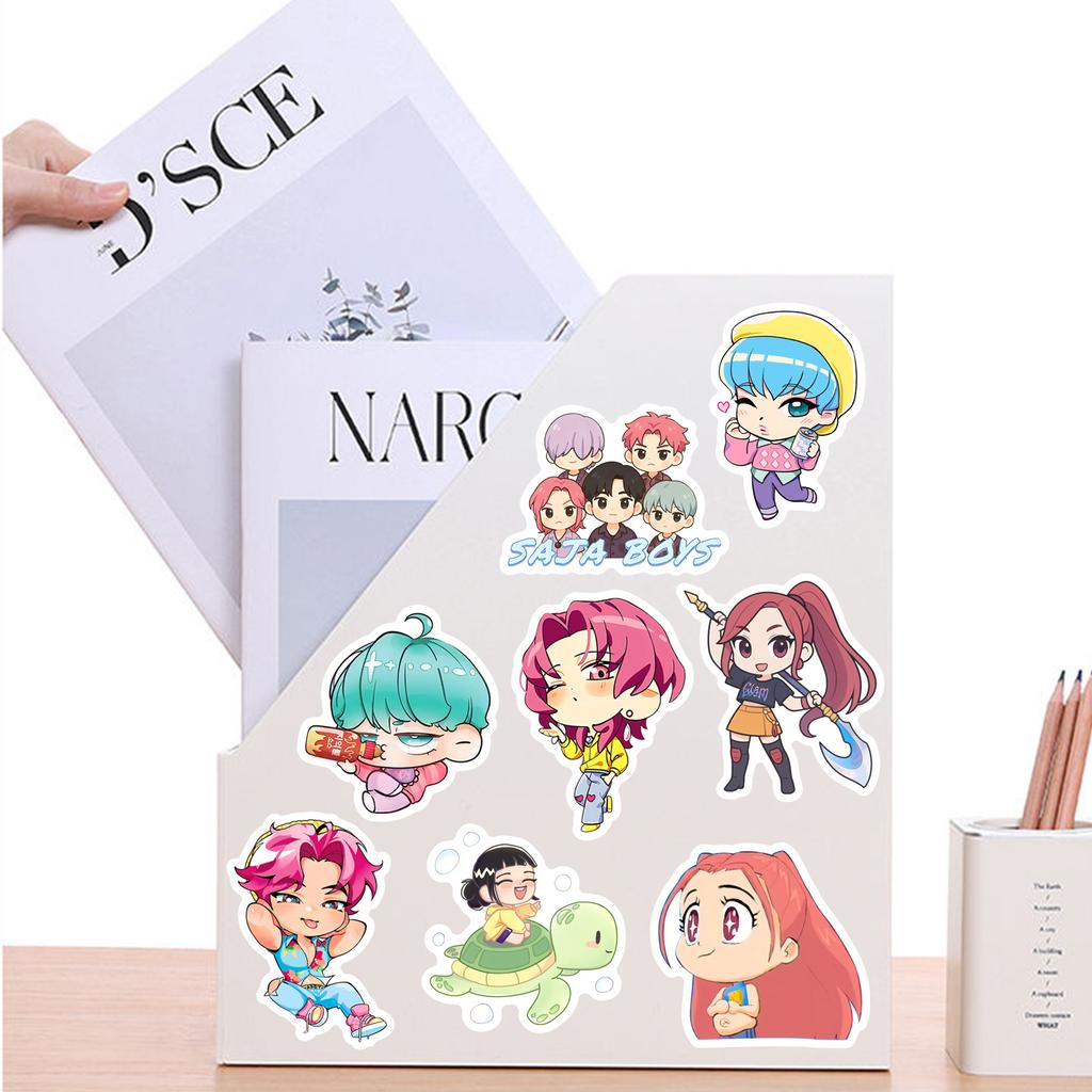 50 Stück Niedliche Dämonenjäger Animes Cartoon Graffiti Aufkleber Telefon Gitarre Laptop Notizbuch Koffer Tasse Wasserdicht DIY Aufkleber Abziehbild