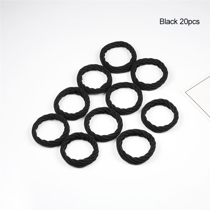 20PCS Women Girls Simple Basic Elastic Hair Bands Ties Scrunchie Holder Rubber Bands Fashion Headband Hair Accessories