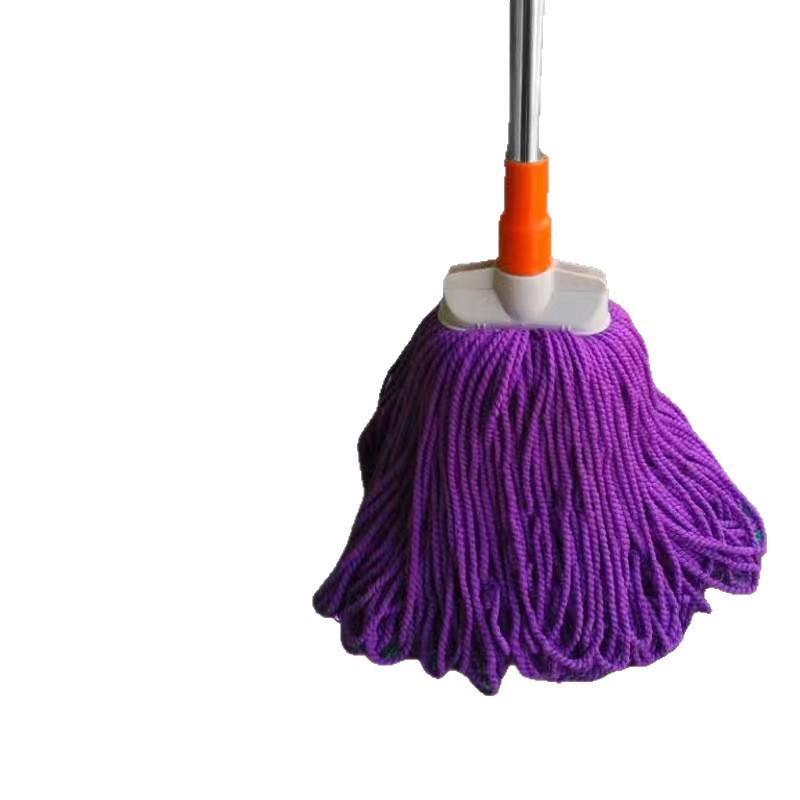 Dual-Use Seamless Rope Mop: Old-Fashioned Fiber Design for Dry and Wet Home Cleaning