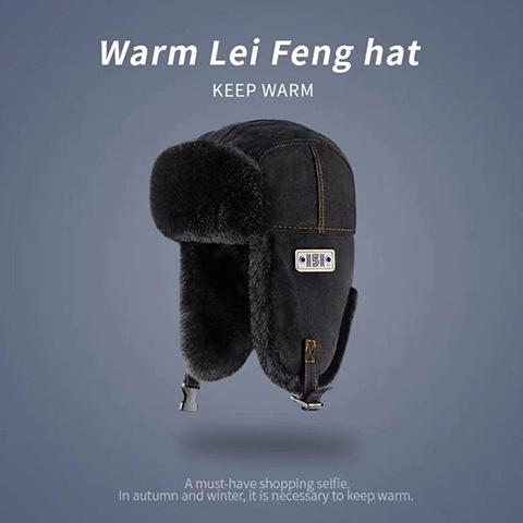 Unisex Black Plush Hat for Winter Outdoor Wear and Cold Activities