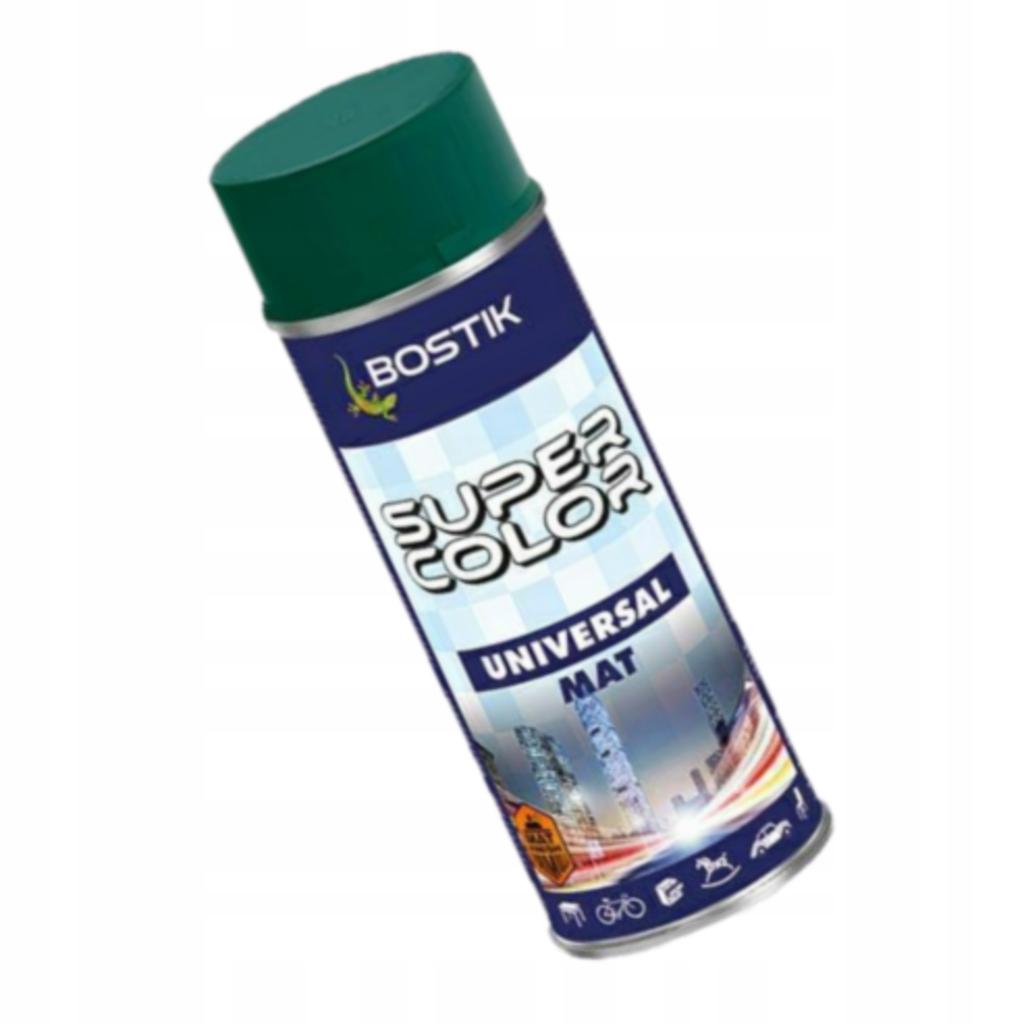Bostik Super Color Universal Spray Farba Zielony Ciemny Mat 400Ml