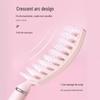 Macaron Large Curved Hairbrush - Anti-Static Scalp Massage & Curling Comb