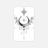 Dark Moon Totem Tattoo Sticker Simple High-End Aesthetic Tattoo Sticker