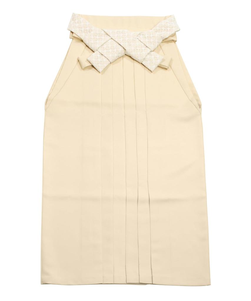 Graduation Ceremony Hakama Lace String Plain Single Item Junior [KYOETSU] (12.Ivory, 80cm)