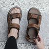 Fashion Men's Sandals Summer Genuine Leather Beach Sandals Classic Men's Casual Shoes Wading Slippers Outdoor Sneakers Zapatillas Male