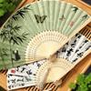 Chinese Style Bamboo Fan Swallow Handheld Fan Vintage Tassel Folding Fan  Birthday Party