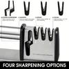 Knife Sharpeners 4 in 1 Kitchen Area Blade and Scissors Sharpening Tool Powerful Professional Kitchen Manual Knife Sharpener for Home