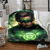 1pc Green Lantern Blanket Polyester Fiber, All Season Comfort for Sofa, Bed, Office, Car, Camping Ideal Home Decor & Gift, Office Comfort