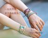 European and American fashion men's and women's personalized natural stone leather handmade beaded woven bracelet bracelet