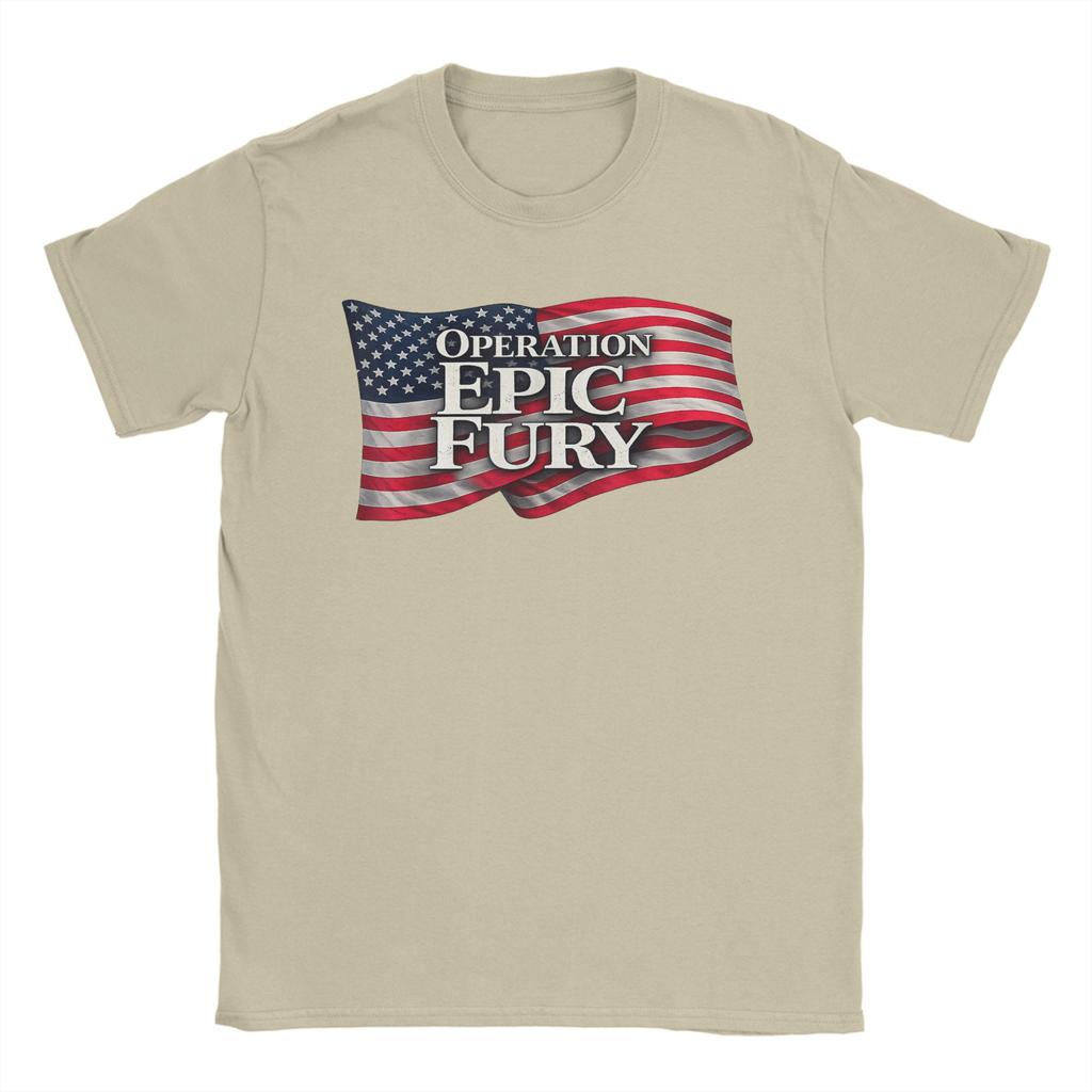 Operation Epic Fury T Shirts for Unisex 100 Cotton Creative TShirts Round Collar Tee Shirt Short Sleeve Tops Plus Size