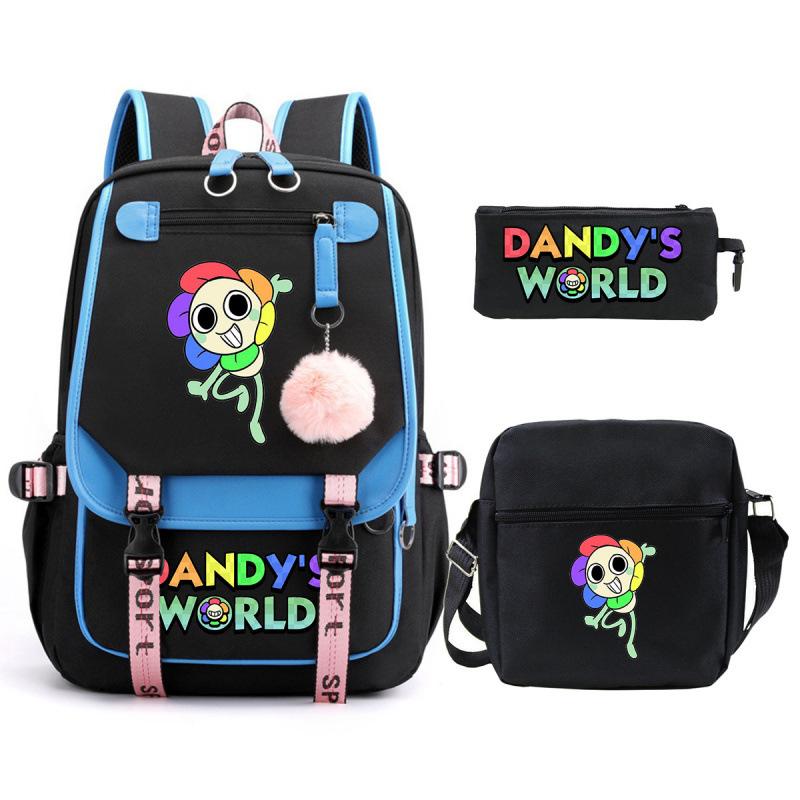 Game Merchandise Elementary And Secondary School Students Fashion Schoolbags Children'S Backpacks Three-Piece Set