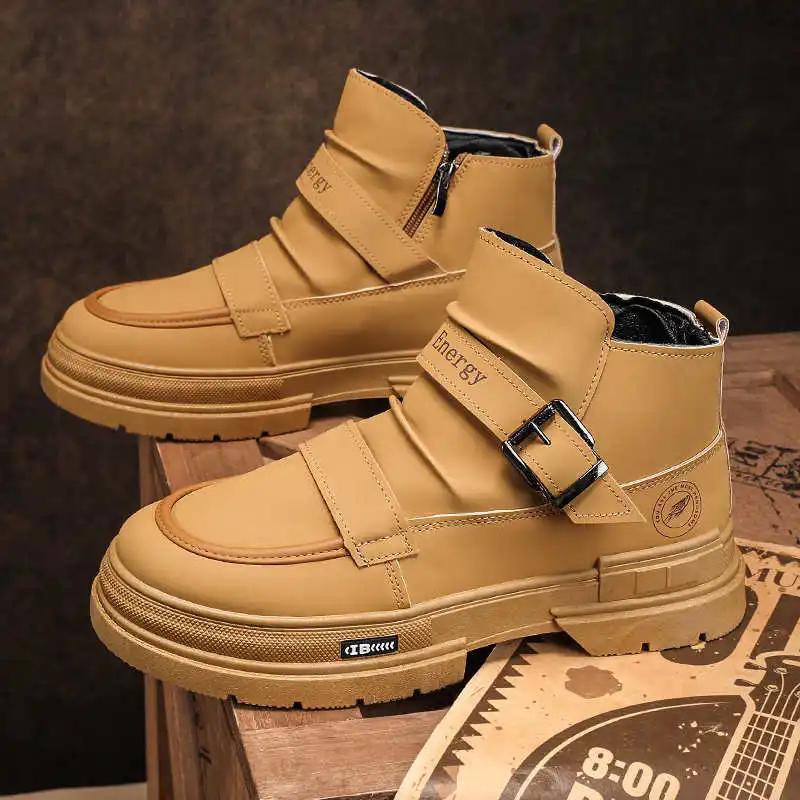 Low-cut Demi-season Red Boots For Men Tennis Mens Shoes High Shoes Man Sneakers Sports 2025new High Fashion Luxury Temis