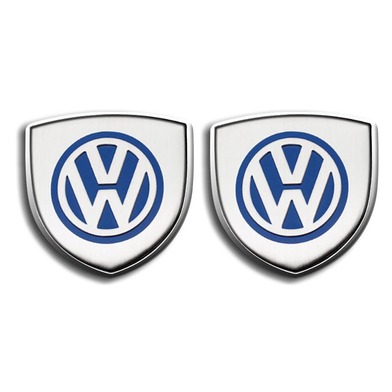 1/2Pcs Car Metal Badge Sticker Decoration Decal Emblem For Volkswagen Golf 7 5 4 6 Passat B6 Mk4 VW Mk7 Tiguan Gol R Accessories zw4