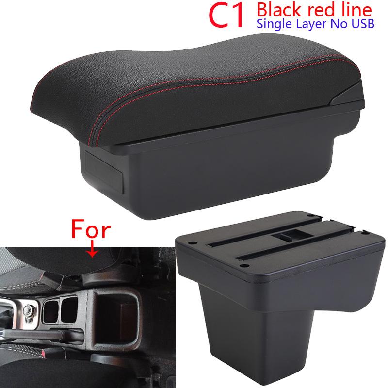 For Suzuki Vitara Armrest Box For Suzuki Vitara Car Armrest Curved Surface leather Simple installation Car Storage box Interior