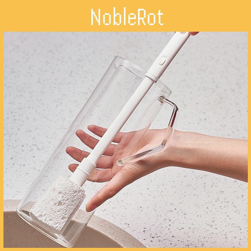 Handle Wood Long Pulp Sponge Brush For Cleaning Cups And Baby Bottles Home At