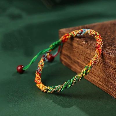 Neues Chinesisches Ethnisches Seilarmband für Männer und Frauen Handgefertigt Gewebt Verstellbares Schnurarmband Yoga Meditation Heilungs Zubehör