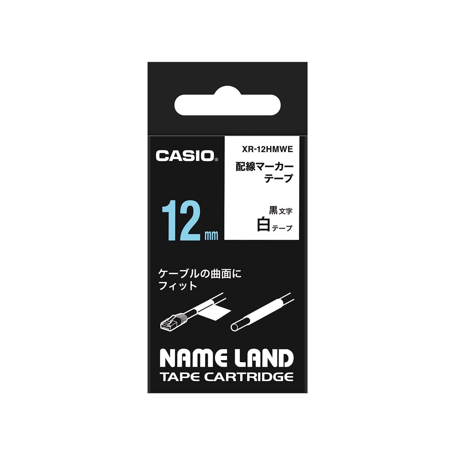 

Маркерная лента Casio Label Writer Nameland для проводки 12 мм, белая XR-12HMWE