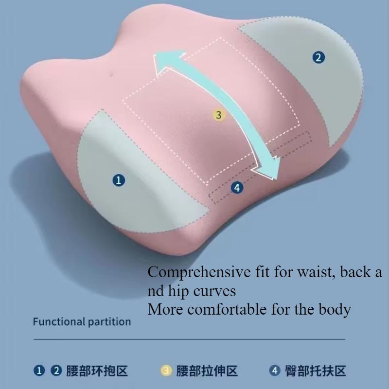 Speciel Lændestøttepude Sove Lændepude Ergonomisk Blød Komfortabel Hukommelsesskum Seng Lændeprotrusion Rygstøtte