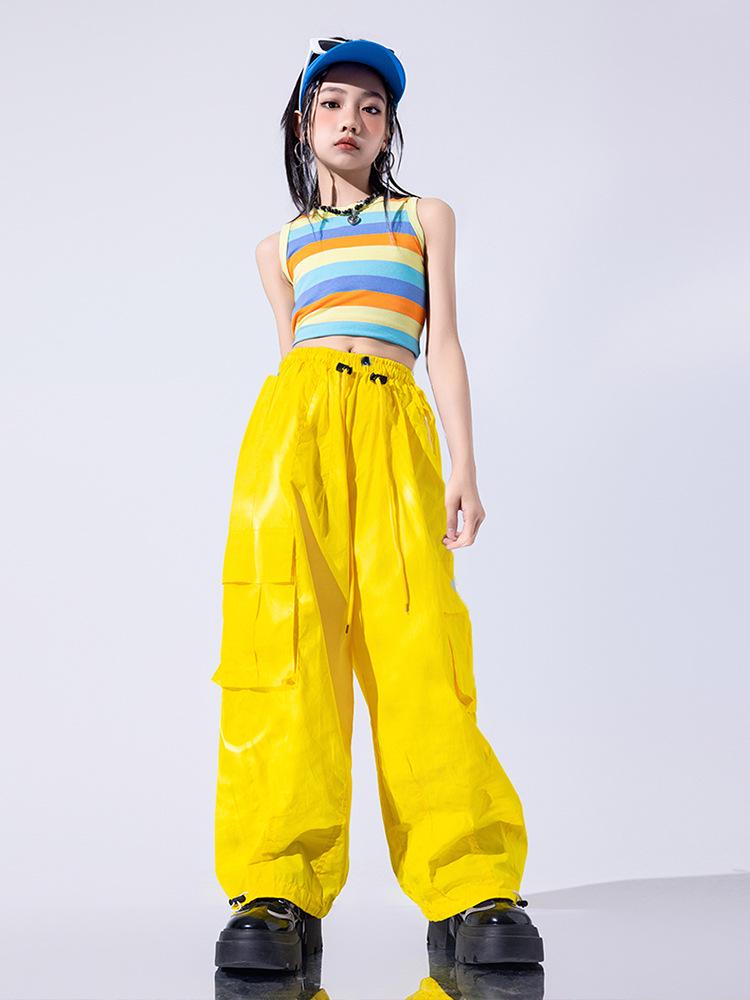 Costum de dans jazz la modă pentru fete pentru spectacole de vară