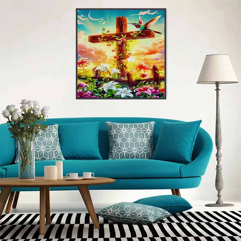 New Arrival 5D DIY Full Circle Diamond Painting "Cross" Embroidery Cross Stitch Home Decor Gift