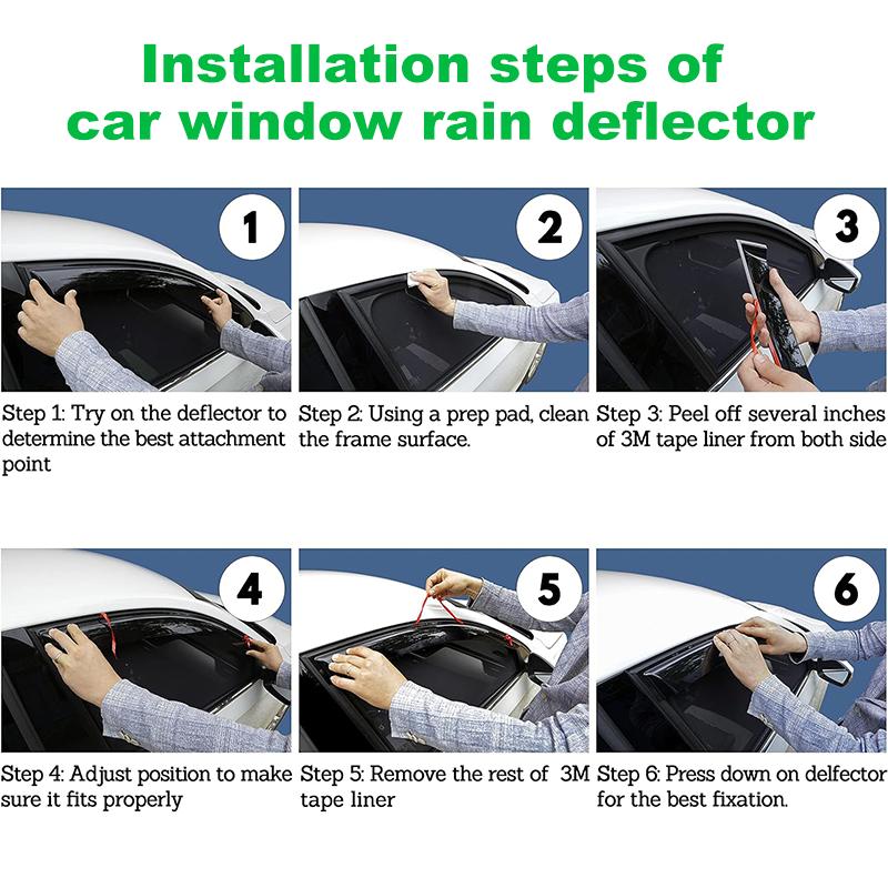 Window Visor for Maxus T90 T60 MAX Bi-turbo Tornado 90 MG Extende Rain Eyebrow Shelter Vent Awning Deflector Guard Accessories