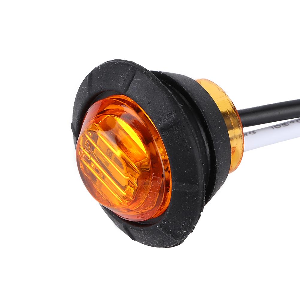 10pcs 3Celsius4in LED Side Marker Light Clearance Lamp with Terminal 12V for Car Trailer Truck Yacht