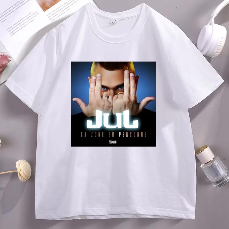 

Jul Rapper Tshirt for Unisex Women Casual Cotton Short Sleeve Round Neck Tshirt Comfortable Hip Hop Streetwear Male Clothes S