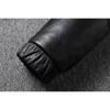 Chinese Size Thick Men Leather Jacket Hood Warm Down Coat Winter Long Down Jackets Genuine Cow Leather Coats Mens Clothing